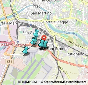 Mappa Via Giuseppe dell'Omodarme, 56121 Pisa PI, Italia (0.5215)