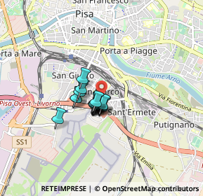 Mappa Via Giuseppe dell'Omodarme, 56121 Pisa PI, Italia (0.4505)