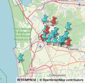 Mappa Via Giuseppe dell'Omodarme, 56121 Pisa PI, Italia (5.84)