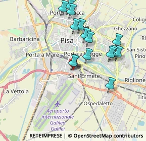 Mappa Via Giuseppe dell'Omodarme, 56121 Pisa PI, Italia (1.88067)