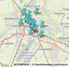 Mappa Via Giuseppe dell'Omodarme, 56121 Pisa PI, Italia (1.266)