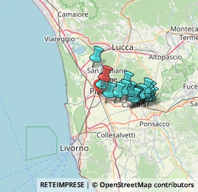 Mappa Via Giuseppe Mazzoni, 56121 Pisa PI, Italia (9.88444)