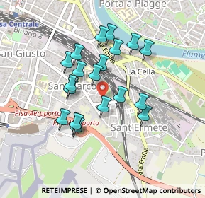 Mappa Via Giuseppe Mazzoni, 56121 Pisa PI, Italia (0.3895)