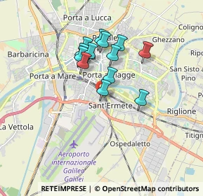Mappa Via Giuseppe Mazzoni, 56121 Pisa PI, Italia (1.40538)