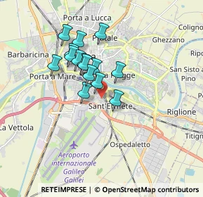 Mappa Via Giuseppe Mazzoni, 56121 Pisa PI, Italia (1.368)