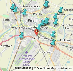 Mappa Via Giuseppe Mazzoni, 56121 Pisa PI, Italia (2.23882)