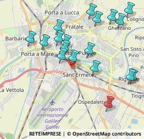 Mappa Via Giuseppe Mazzoni, 56121 Pisa PI, Italia (2.20278)