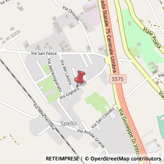 Mappa Via gigliara, 06038 Spello, Perugia (Umbria)