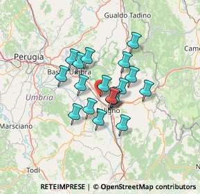 Mappa Largo Mazzini, 06038 Spello PG, Italia (9.68556)