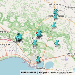 Mappa Via Trilussa, 74012 Crispiano TA, Italia (8.4375)