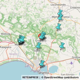 Mappa Via Gorizia, 74012 Crispiano TA, Italia (8.343)