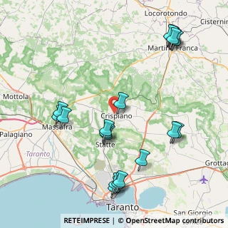 Mappa Via Gorizia, 74012 Crispiano TA, Italia (10.635)