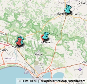 Mappa Via Tevere, 74012 Crispiano TA, Italia (9.289)