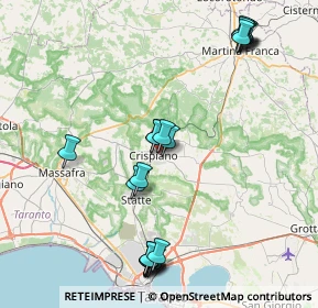 Mappa Via Guglielmo Marconi, 74012 Crispiano TA, Italia (9.7995)