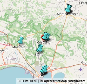 Mappa Via della Valle, 74012 Crispiano TA, Italia (9.8215)