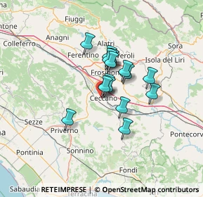 Mappa Via Armando Diaz, 03023 Ceccano FR, Italia (9.43938)