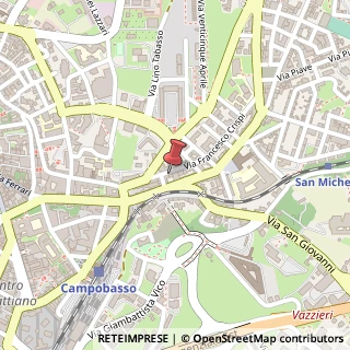 Mappa Via Francesco Crispi, 15, 86100 Campobasso, Campobasso (Molise)