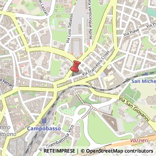 Mappa Via Francesco Crispi, 4, 86100 Campobasso, Campobasso (Molise)