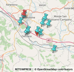 Mappa A1 - Autostrada del Sole, 03020 Pofi FR, Italia (6.23091)