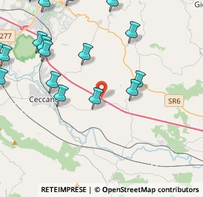 Mappa A1 - Autostrada del Sole, 03020 Pofi FR, Italia (6.3695)