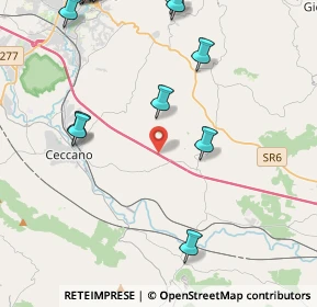 Mappa A1 - Autostrada del Sole, 03020 Pofi FR, Italia (7.182)