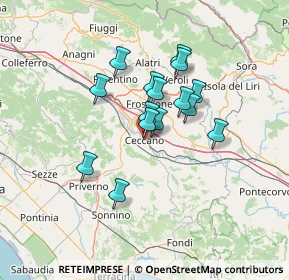 Mappa Viale della Liberta, 03023 Ceccano FR, Italia (10.82267)