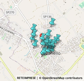 Mappa Via Galileo Galilei, 73023 Lizzanello LE, Italia (0.2815)