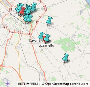 Mappa Via Galileo Galilei, 73023 Lizzanello LE, Italia (5.18)