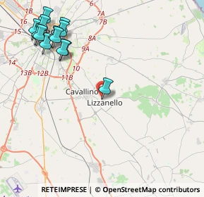 Mappa Via Galileo Galilei, 73023 Lizzanello LE, Italia (5.78538)