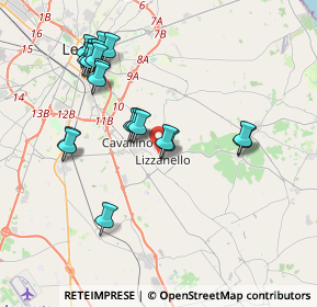 Mappa Via Don Giovanni Minzoni, 73023 Lizzanello LE, Italia (4.201)