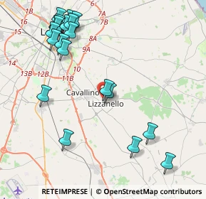 Mappa Via Don Giovanni Minzoni, 73023 Lizzanello LE, Italia (5.3855)