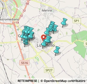 Mappa Via Don Giovanni Minzoni, 73023 Lizzanello LE, Italia (1.4185)