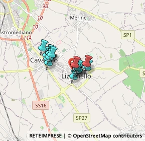 Mappa Via Galileo Galilei, 73023 Lizzanello LE, Italia (1.0255)