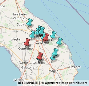 Mappa Via Don Giovanni Minzoni, 73023 Lizzanello LE, Italia (9.97)
