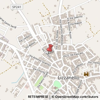 Mappa Via Camillo Benso Conte di Cavour, 68, 73023 Lizzanello, Lecce (Puglia)