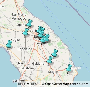 Mappa Via Giovanni Boccaccio, 73023 Lizzanello LE, Italia (12.96909)