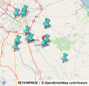 Mappa Via Giovanni Boccaccio, 73023 Lizzanello LE, Italia (4.11462)