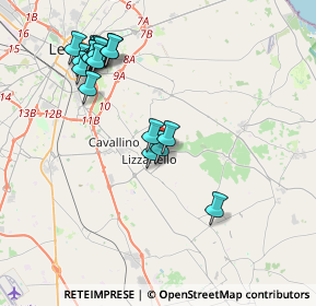 Mappa Via Giovanni Boccaccio, 73023 Lizzanello LE, Italia (4.43611)