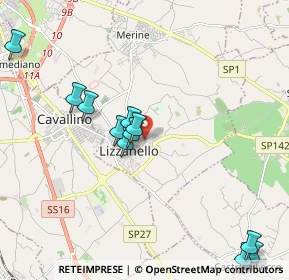 Mappa Via Giovanni Boccaccio, 73023 Lizzanello LE, Italia (2.57667)