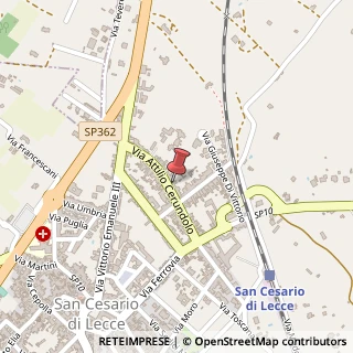 Mappa Via Cerundolo, 38, 73016 San Cesario di Lecce, Lecce (Puglia)