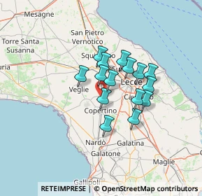 Mappa Via Damiano Chiesa, 73043 Copertino LE, Italia (10.36933)