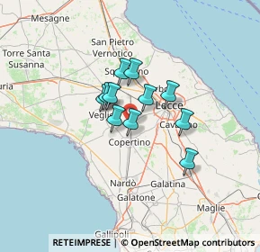 Mappa Via Damiano Chiesa, 73043 Copertino LE, Italia (9.05727)