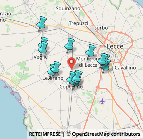 Mappa Via Damiano Chiesa, 73043 Copertino LE, Italia (6.09714)