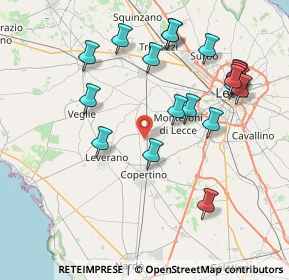 Mappa Via Damiano Chiesa, 73043 Copertino LE, Italia (9.2675)