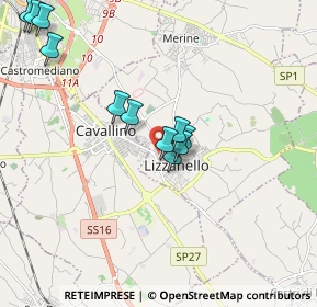 Mappa Via Bellini, 73023 Lizzanello LE, Italia (2.03273)