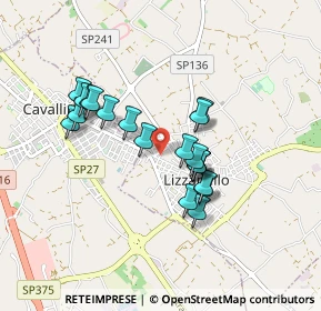 Mappa Via Bellini, 73023 Lizzanello LE, Italia (0.7905)