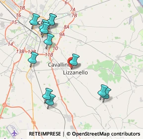 Mappa Via Bellini, 73023 Lizzanello LE, Italia (4.78833)
