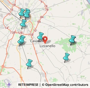 Mappa Via Bellini, 73023 Lizzanello LE, Italia (4.95)
