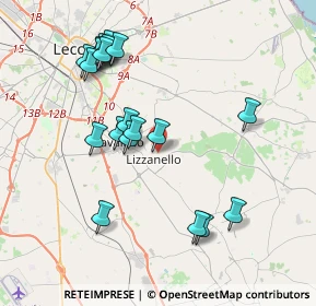 Mappa Via Gaetano Salvemini, 73023 Lizzanello LE, Italia (4.3665)