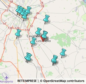 Mappa Via Nazario Sauro, 73023 Lizzanello LE, Italia (4.35875)